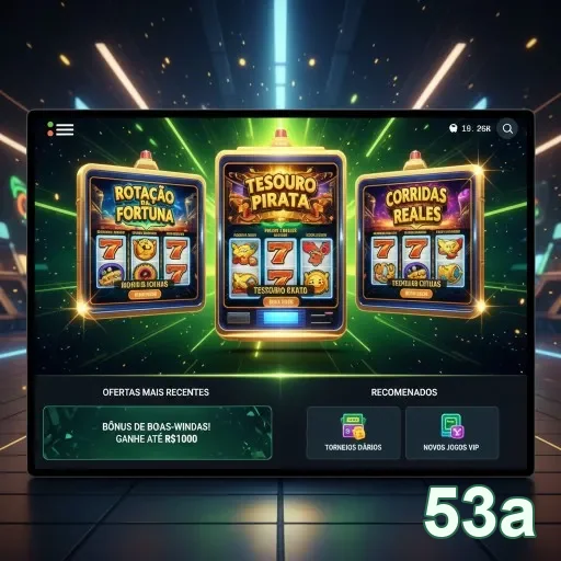 Tela do app 53a com acesso rápido e seguro no mobile