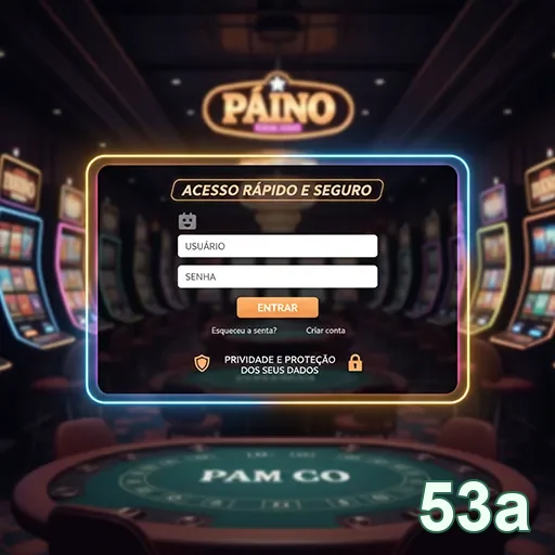 Tela de login oficial 53a com cadeado de segurança